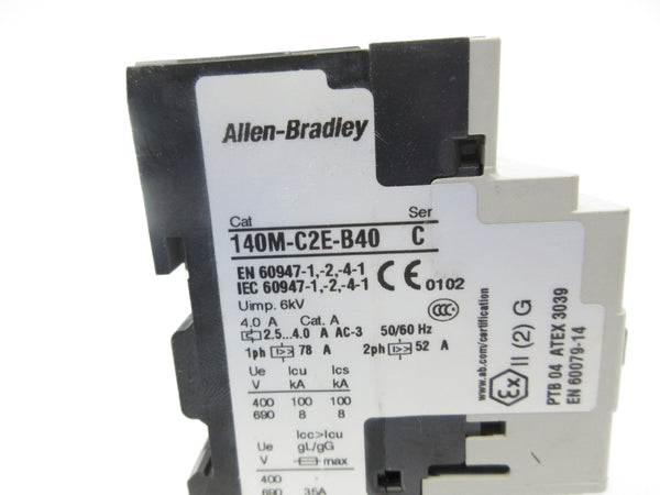ALLEN BRADLEY 140M-C2E-B40 SER. C 690V 2.5-4.0A NSNP