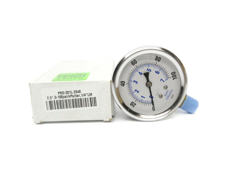 GAUGE PRO-201L-254E 0-100PSI 2.5" NSMP