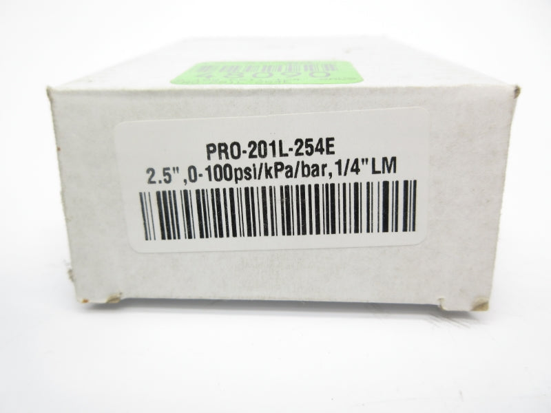 GAUGE PRO-201L-254E 0-100PSI 2.5" NSMP