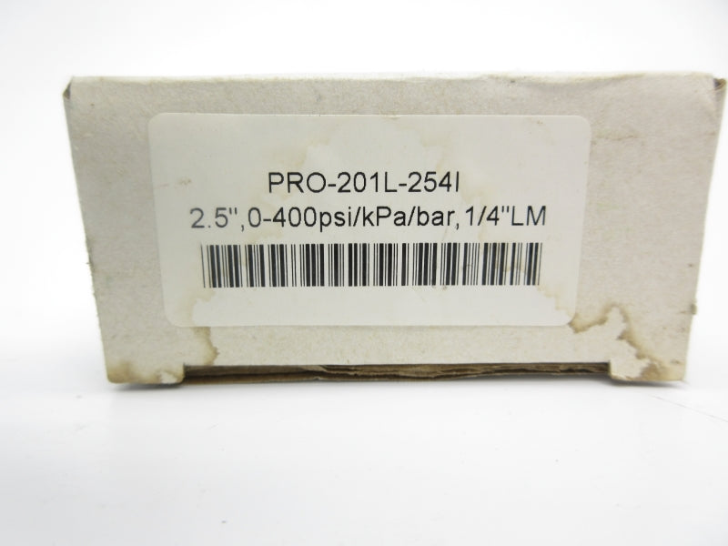 GAUGE PRO-201L-254I 0-400PSI 2.5" NSMP