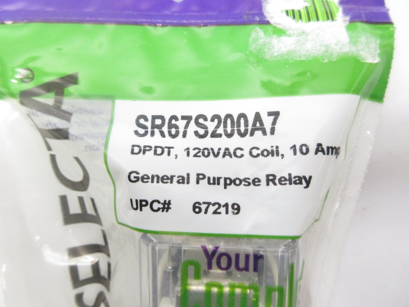 SELECTA SR67S200A7 120VAC 10A NSMP
