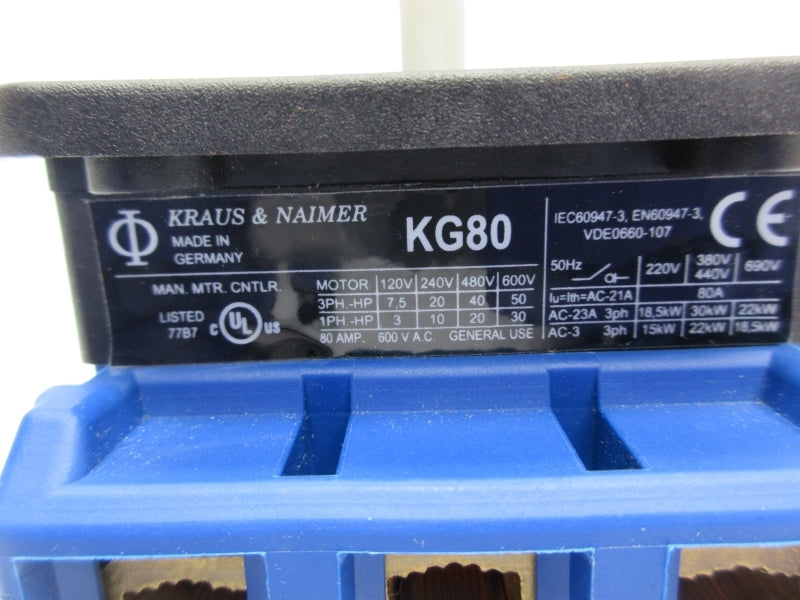KRAUS&NAIMER KG80 600V 80A NSNP
