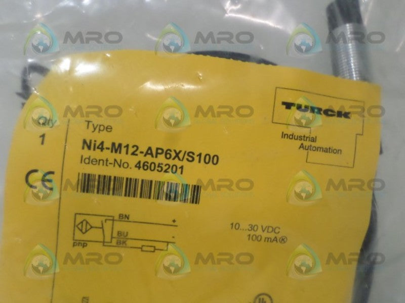 TURCK Ni4-M12-AP6X/S100 INDUCTIVE PROXIMITY SENSOR  NSMP