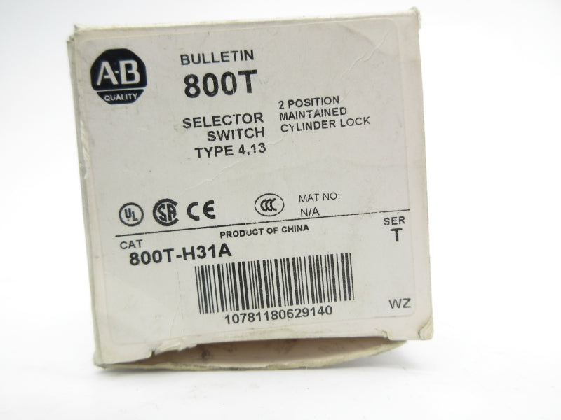 ALLEN BRADLEY 800T-H31A SER. T (NO KEY) (WH) NSMP