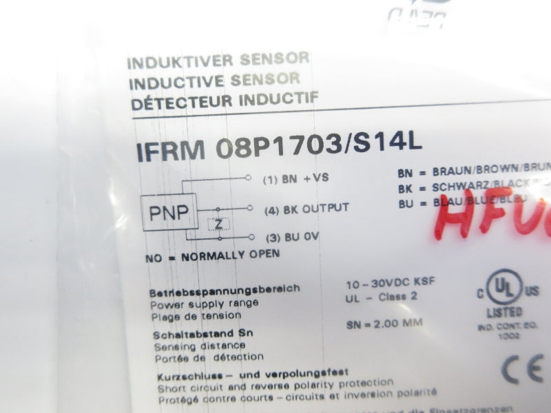 BAUMER IFRM08P1703/S14L 10-30VDC NSMP