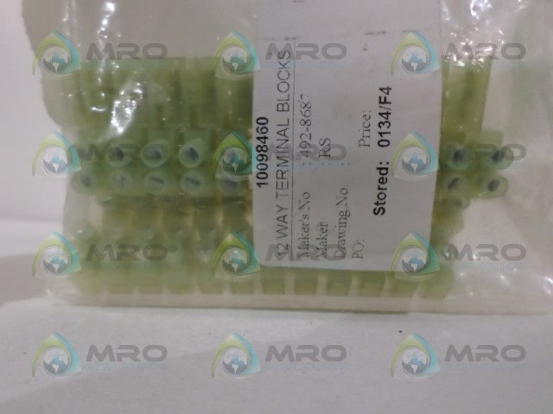492-8687 GREEN TERMINAL BLOCKS  NSMP