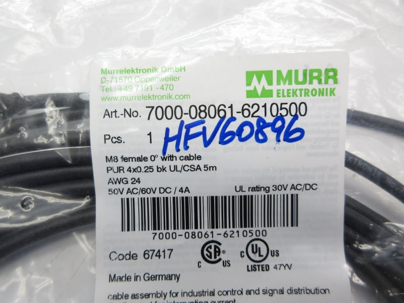 MURR ELEKTRONIK 7000-08061-6210500 50VAC 4A NSMP
