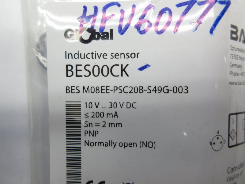 BALLUFF BESM08EE-PSC20B-S49G-003 BES00CK 10-30VDC NSMP