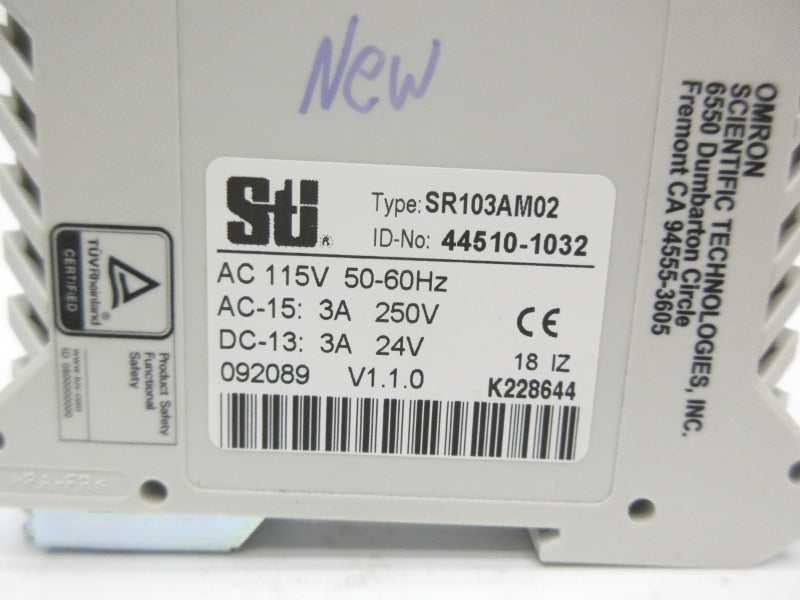 STI SR103AM02 44510-1032 115VAC 3A NSNP