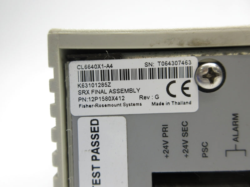 FISHER ROSEMOUNT CL6640X1-A4 12P1580X412 REV. G 21-29VDC 1.6A NSNP
