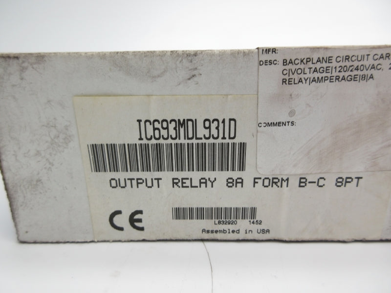 GENERAL ELECTRIC IC693MDL931D 120/240VAC NSMP