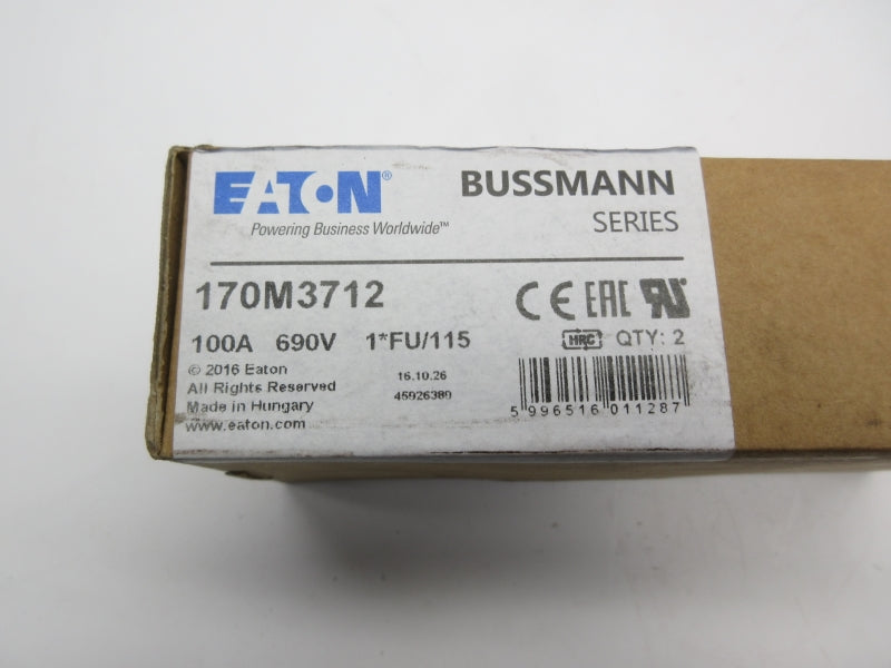 EATON 170M3712 690V 100A (PKF OF 2) NSMP