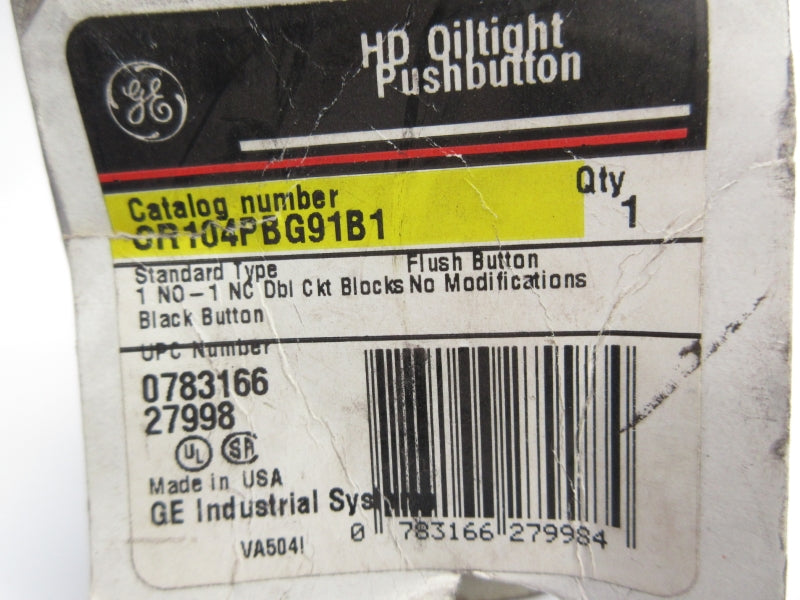 GENERAL ELECTRIC CR104PBG91B1 NSMP