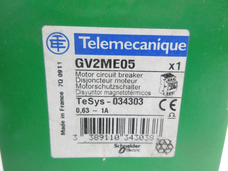 TELEMECANIQUE GV2ME05 0.63-1A NSFS