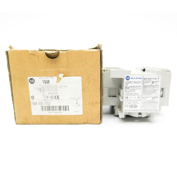 ALLEN BRADLEY 194R-N30-1753 SER. A 1000VAC 30A (BR/WH) NSMP