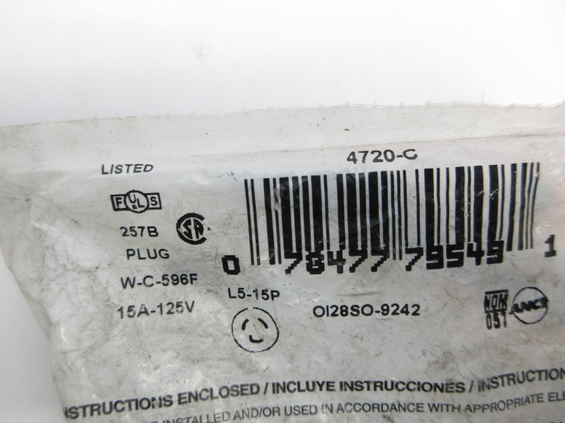 LEVITON 4720-C 125V 15A NSMP