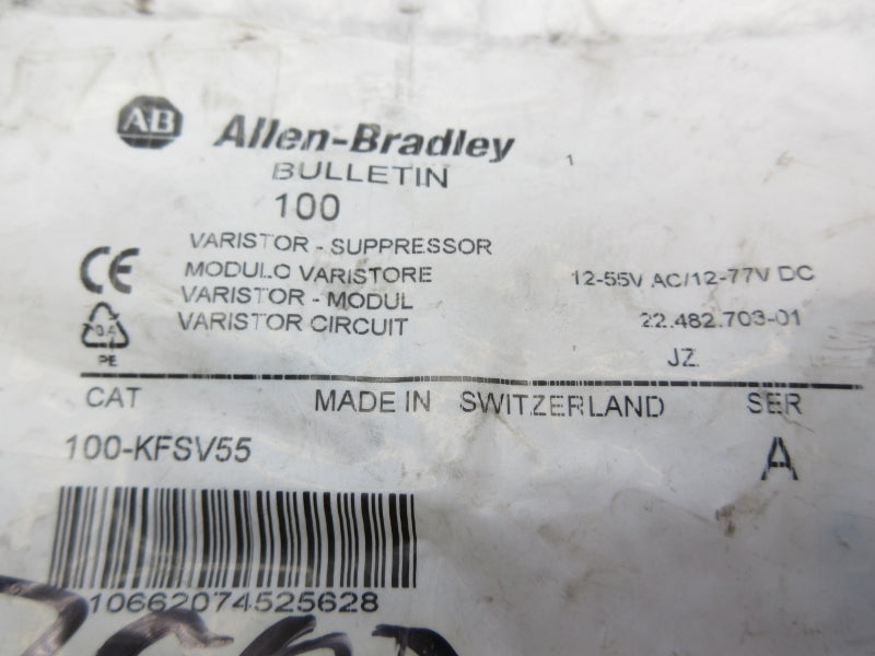 ALLEN BRADLEY 100-KFSV55 SER. A NSMP