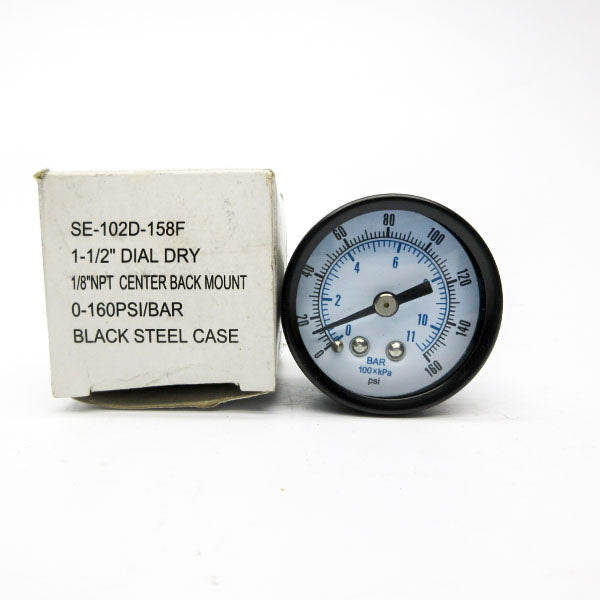GAUGE SE-102D-158F 0-160PSI 1-1/2" NSMP