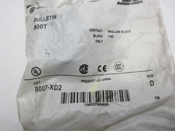 ALLEN BRADLEY 800T-XD2 SER. D NSMP