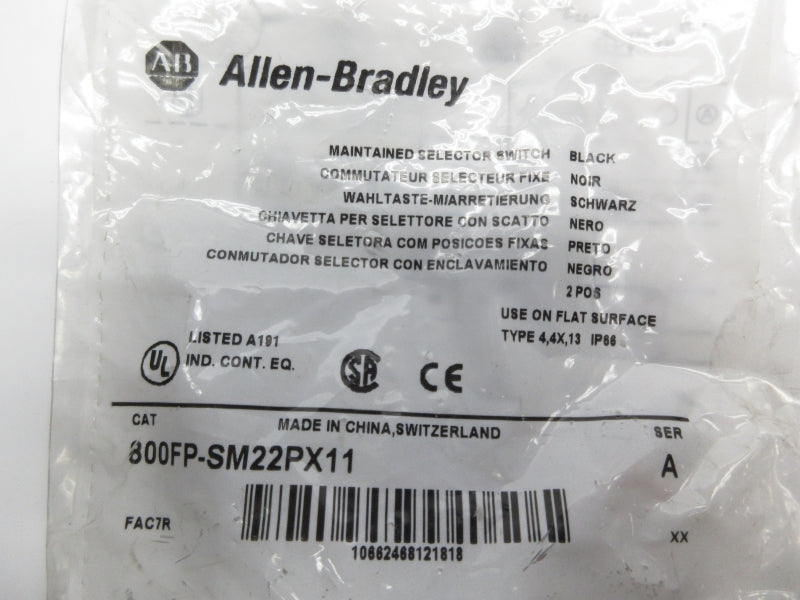 ALLEN BRADLEY 800FP-SM22PX11 SER. A NSMP