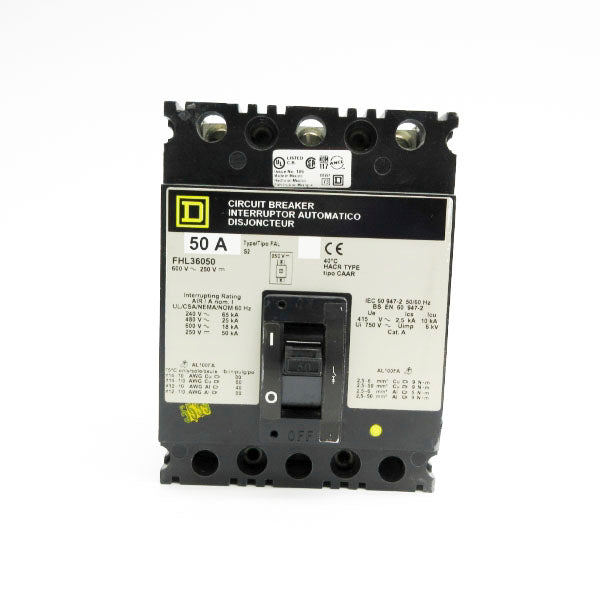 SQUARE D FHL36050 600V 50A NSNP