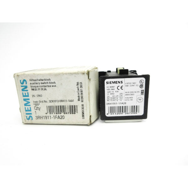 SIEMENS 3RH1911-1FA20 240V 10A NSMP