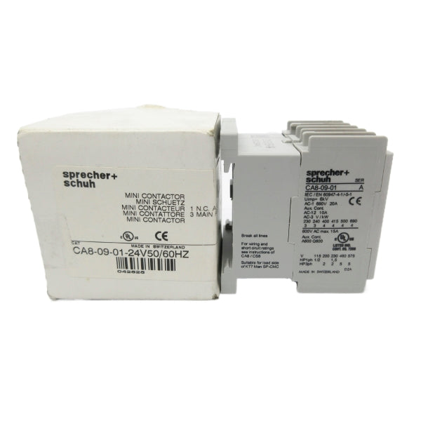 SPRECHER+SCHUH CA8-09-01-24V50/60HZ 24V 20A NSMP
