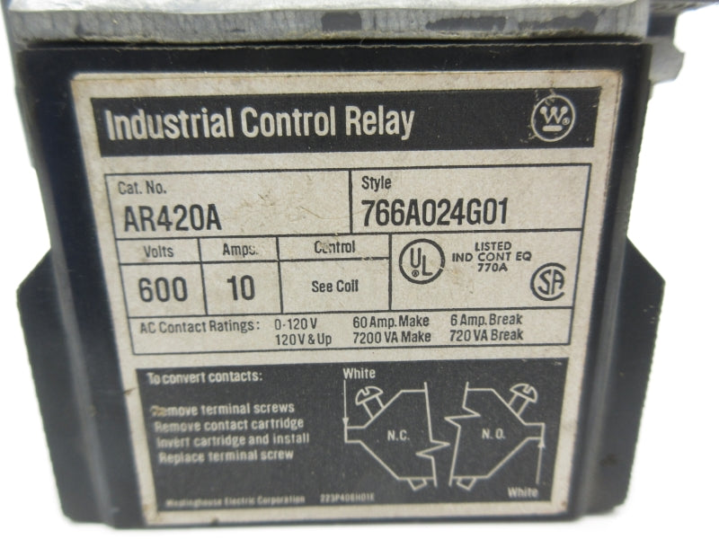 WESTINGHOUSE AR420A 766A024G01 110/120V 10A NSNP