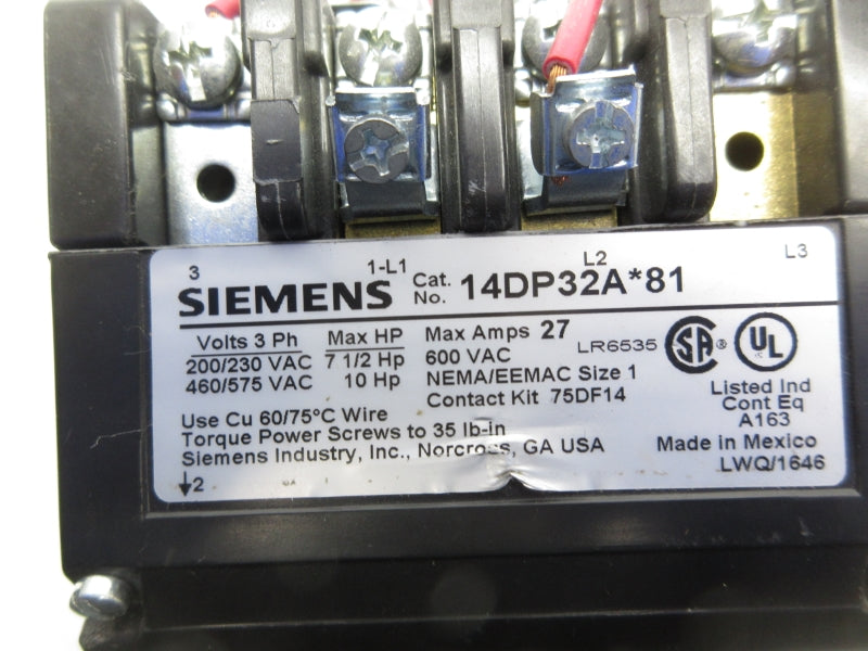 SIEMENS 14DP32A*81 110-120/220-240V 27A NSNP