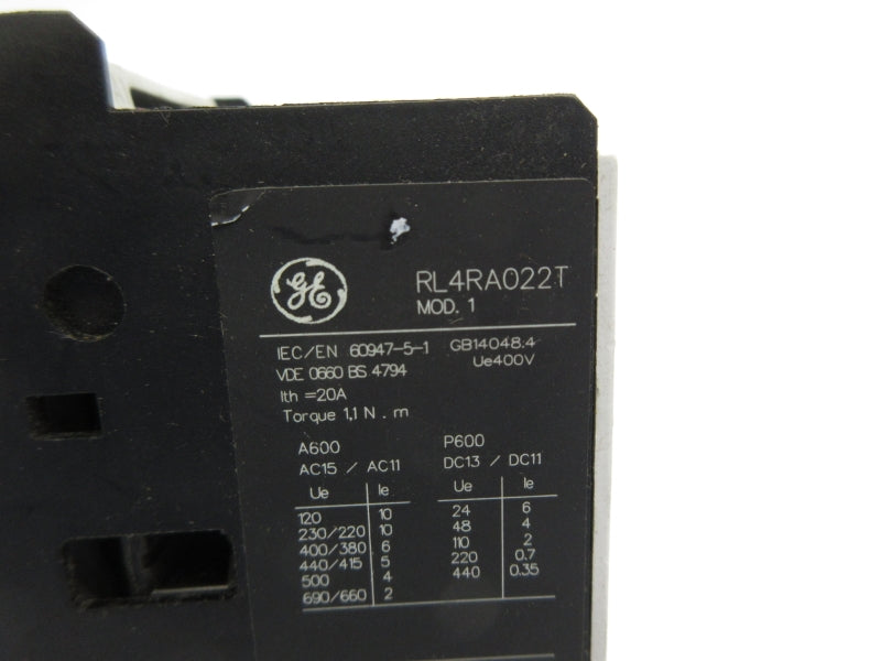 GENERAL ELECTRIC RL4RA022T 24V 20A NSNP