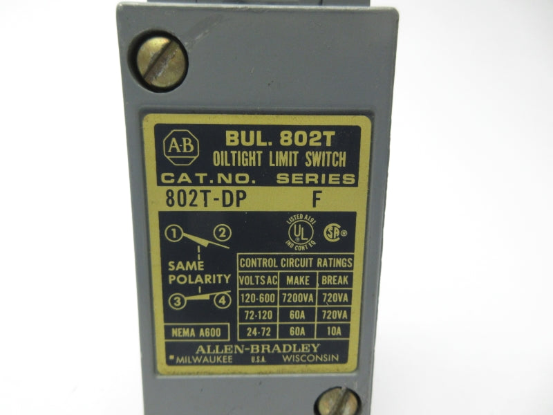 ALLEN BRADLEY 802T-DP SER. F 120-600VAC 60A NSNP