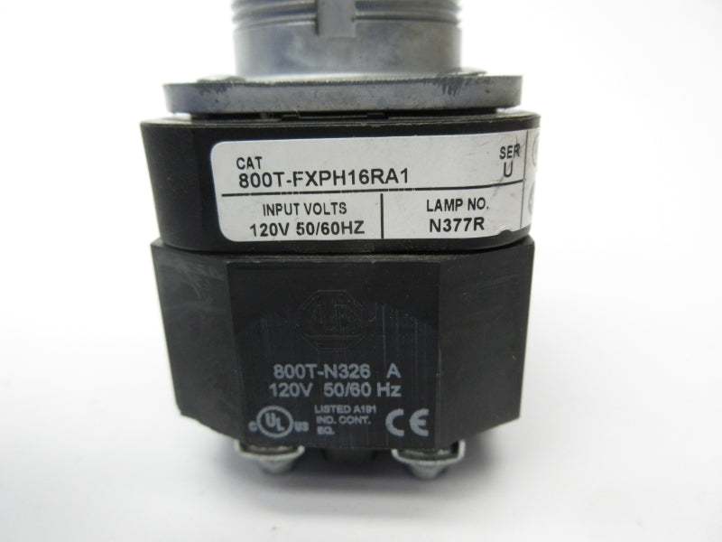 ALLEN BRADLEY 800T-FXPH16RA1 SER. U 120V UNMP