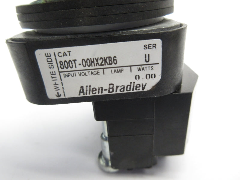 ALLEN BRADLEY 800T-00HX2KB6 SER. U 120V NSNP