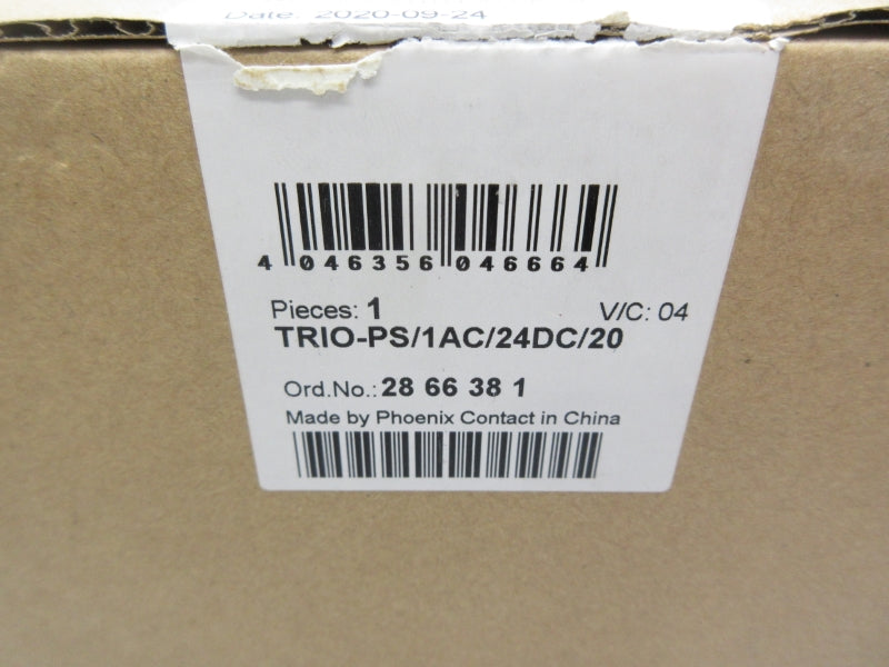 PHOENIX CONTACT TRIO-PS/1AC/24DC/20 2866381 100-240V 6-3A NSMP