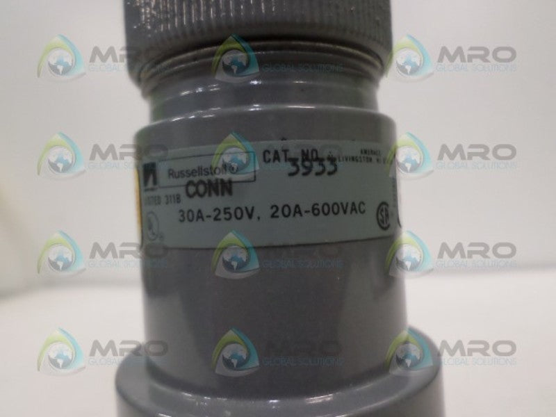 RUSSELLSTOLL 3933 CONNECTOR 20-30A 250-600VAC (AS PICTURED)  NSNP