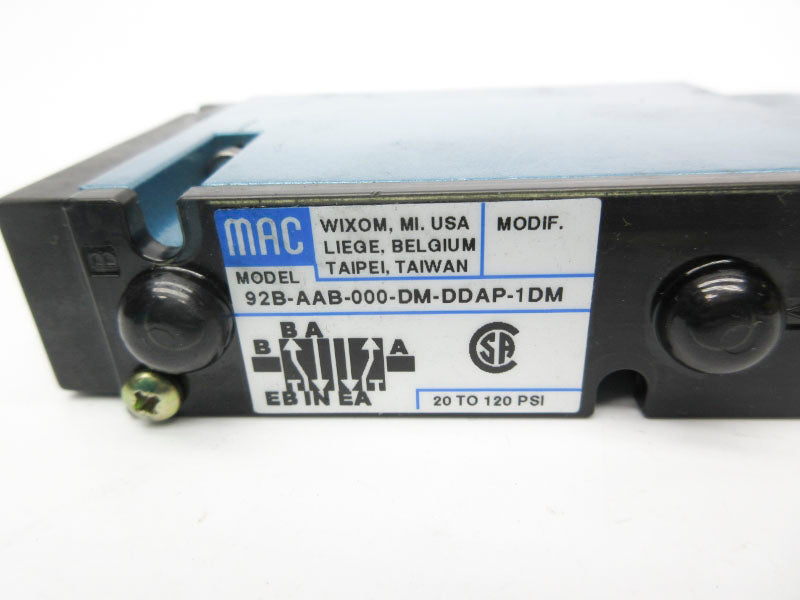 MAC 92B-AAB-000-DM-DDAP-1DM 24VDC 20-120PSI NSNP