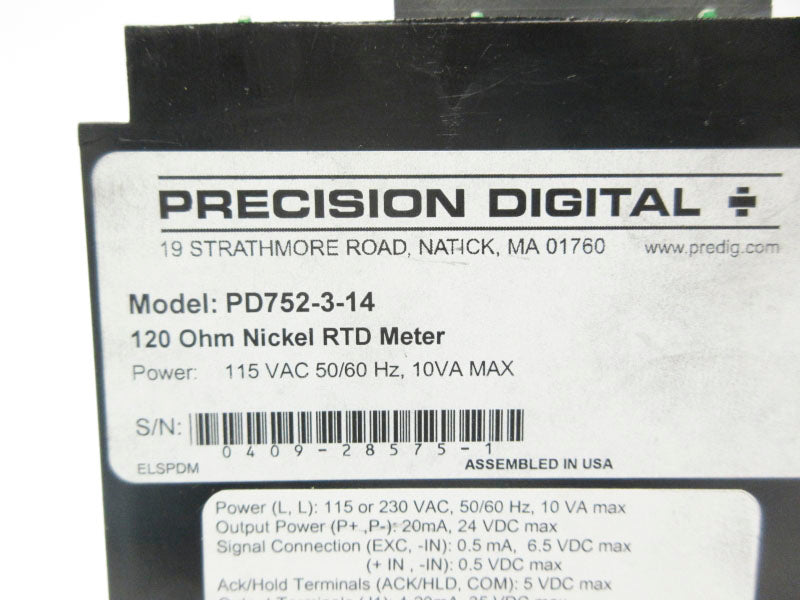 PRECISION DIGITAL PD752-3-14 115VAC NSNP