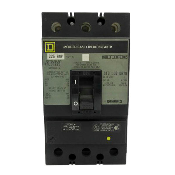 SQUARE D KAL36225 SER. 2 600VAC 225A NSNP