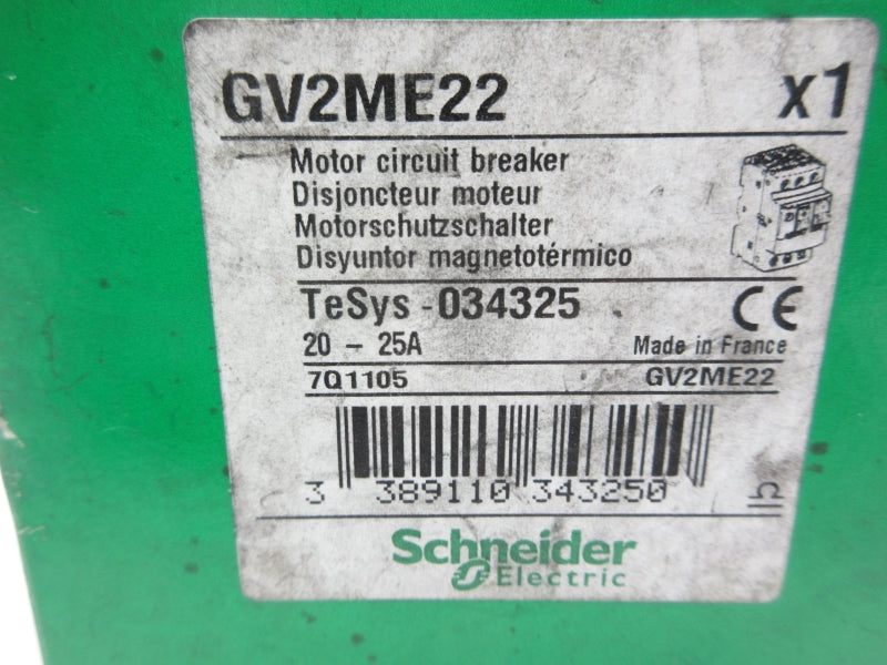 SCHNEIDER ELECTRIC GV2ME22 20-25A NSMP