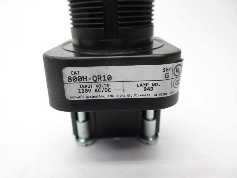 ALLEN BRADLEY 800H-QR10 SER. G 120VAC/DC NSNP