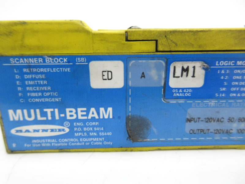 BANNER ENGINEERING SBED 120VAC UNMP