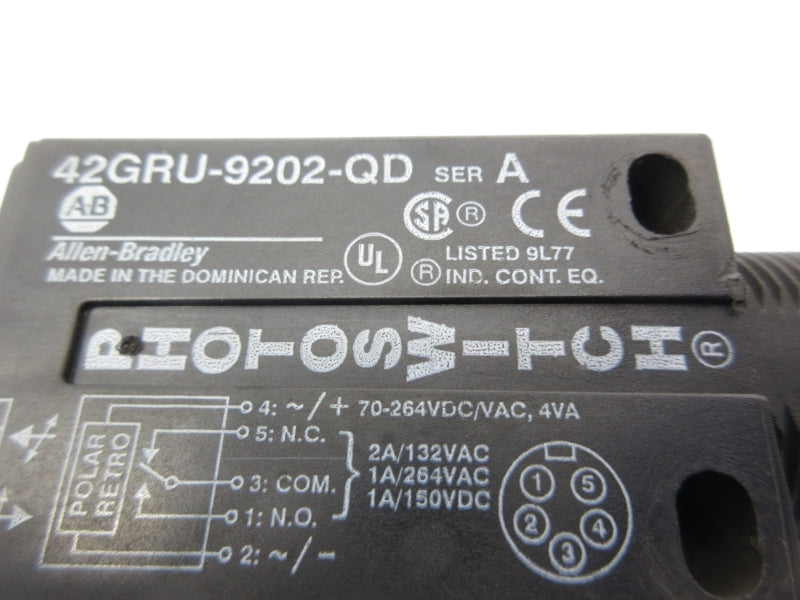 ALLEN BRADLEY 42GRU-9202-QD SER. A 264VAC/DC 1A UNMP