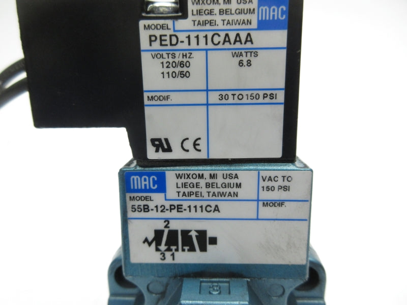 MAC 55B-12-PE-111CA 110/120V 30-150PSI UNMP