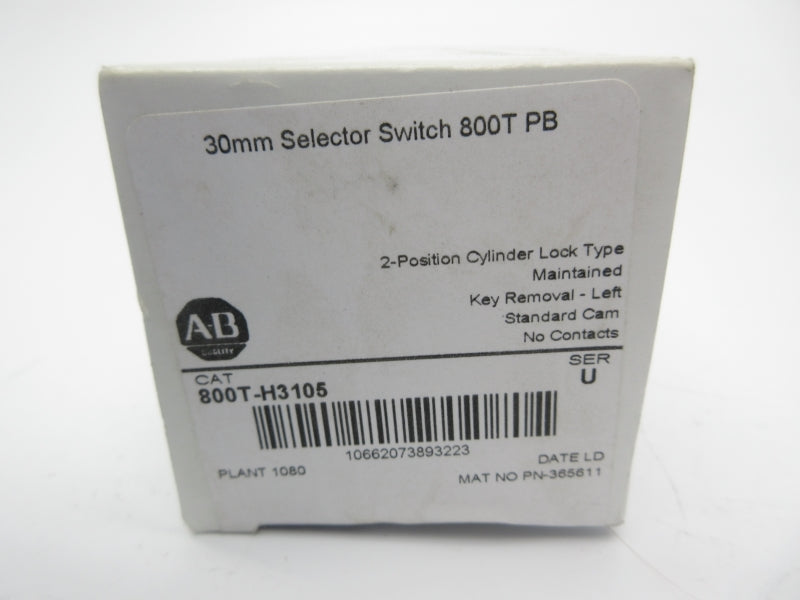 ALLEN BRADLEY 800T-H3105 SER. U (WH) NSMP