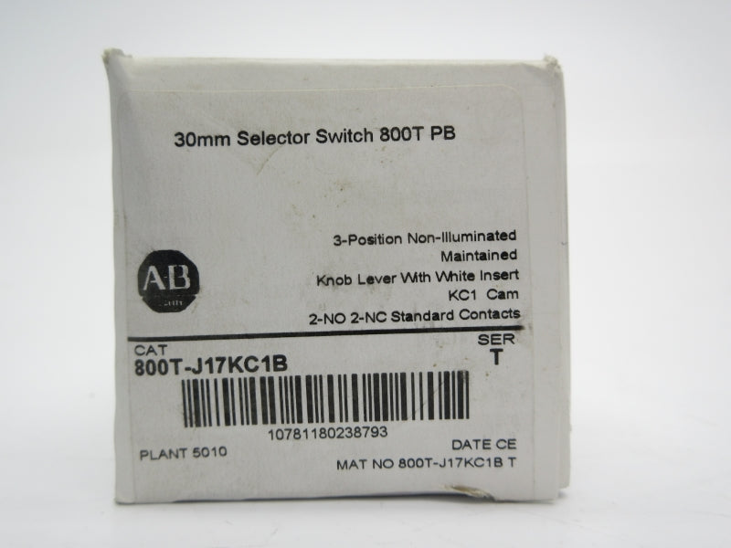 ALLEN BRADLEY 800T-J17KC1B SER. T (WH) NSFS