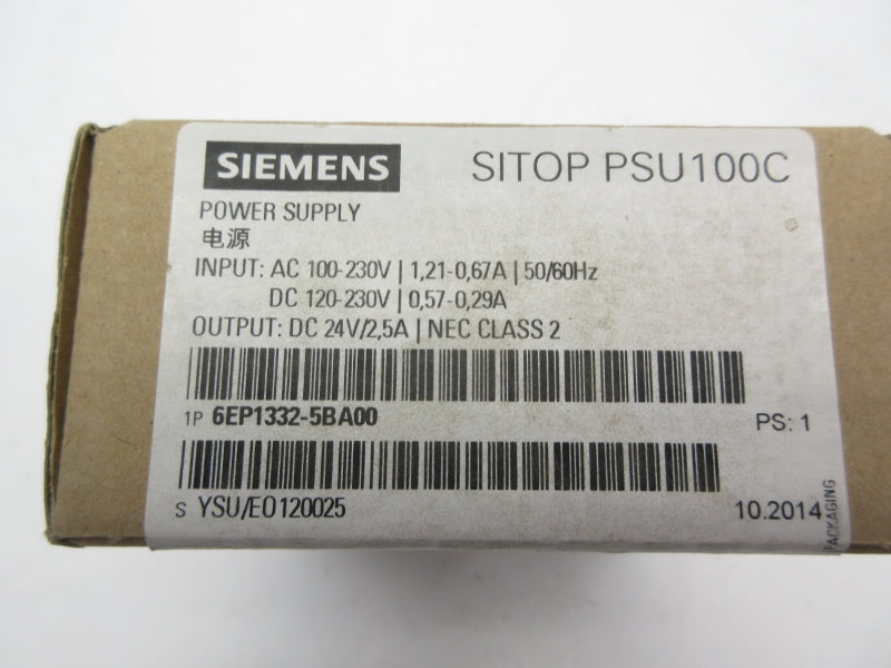 SIEMENS 6EP1332-5BA00 100-230VAC 1.21-0.67A NSFS