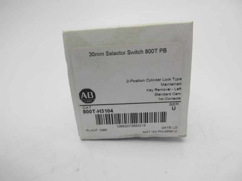 ALLEN BRADLEY 800T-H3104 SER. U (WH) NSMP