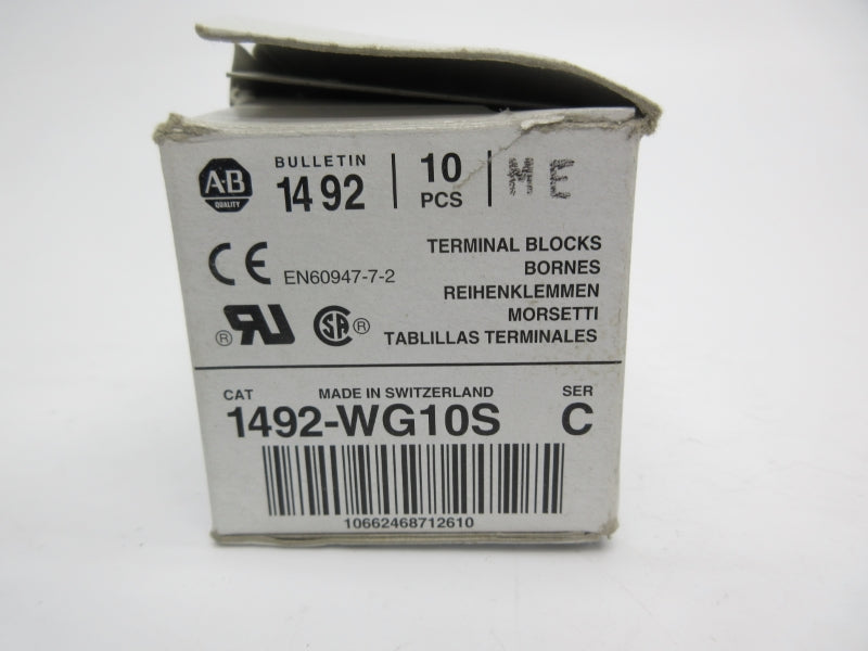 ALLEN BRADLEY 1492-WG10S SER. C (PKG OF 10) NSMP