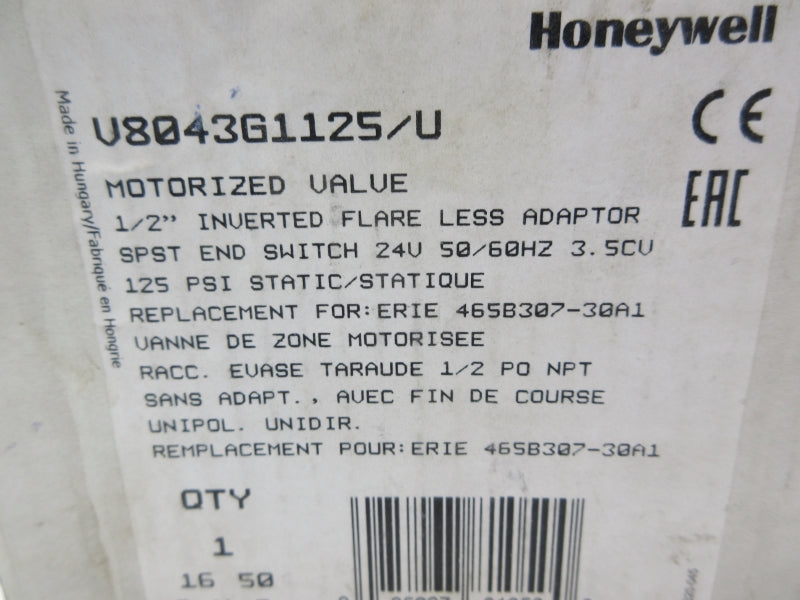 HONEYWELL V8043G1125/U 24V 0.32A NSMP