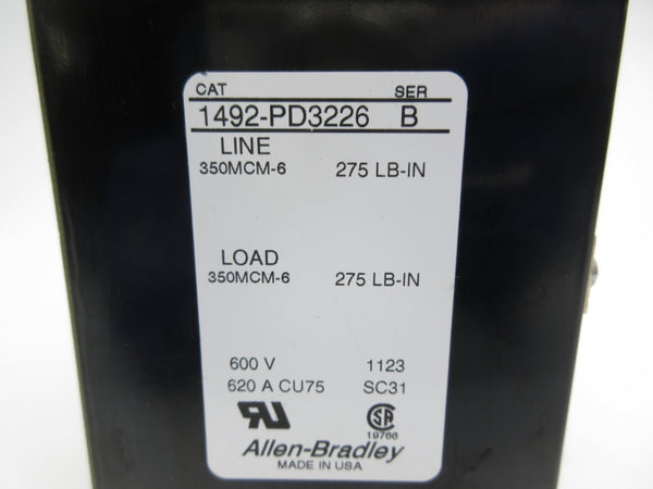 ALLEN BRADLEY 1492-PD3226 SER. B 600V 620A NSNP